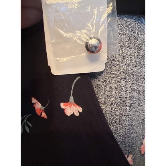 Saks Fifth Avenue SZ 4 Long Black Floral Dress W Waist Clincher Ties Work Church - Picture 6 of 10